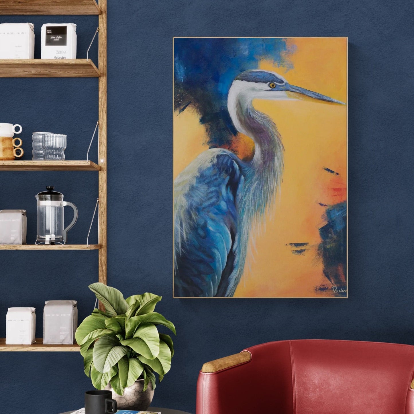 Original ‘Blue heron’ (50x70cm)