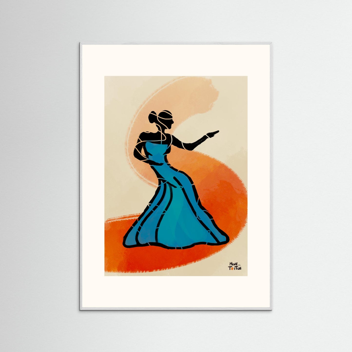 Poster print ‘Blue dress dancing’