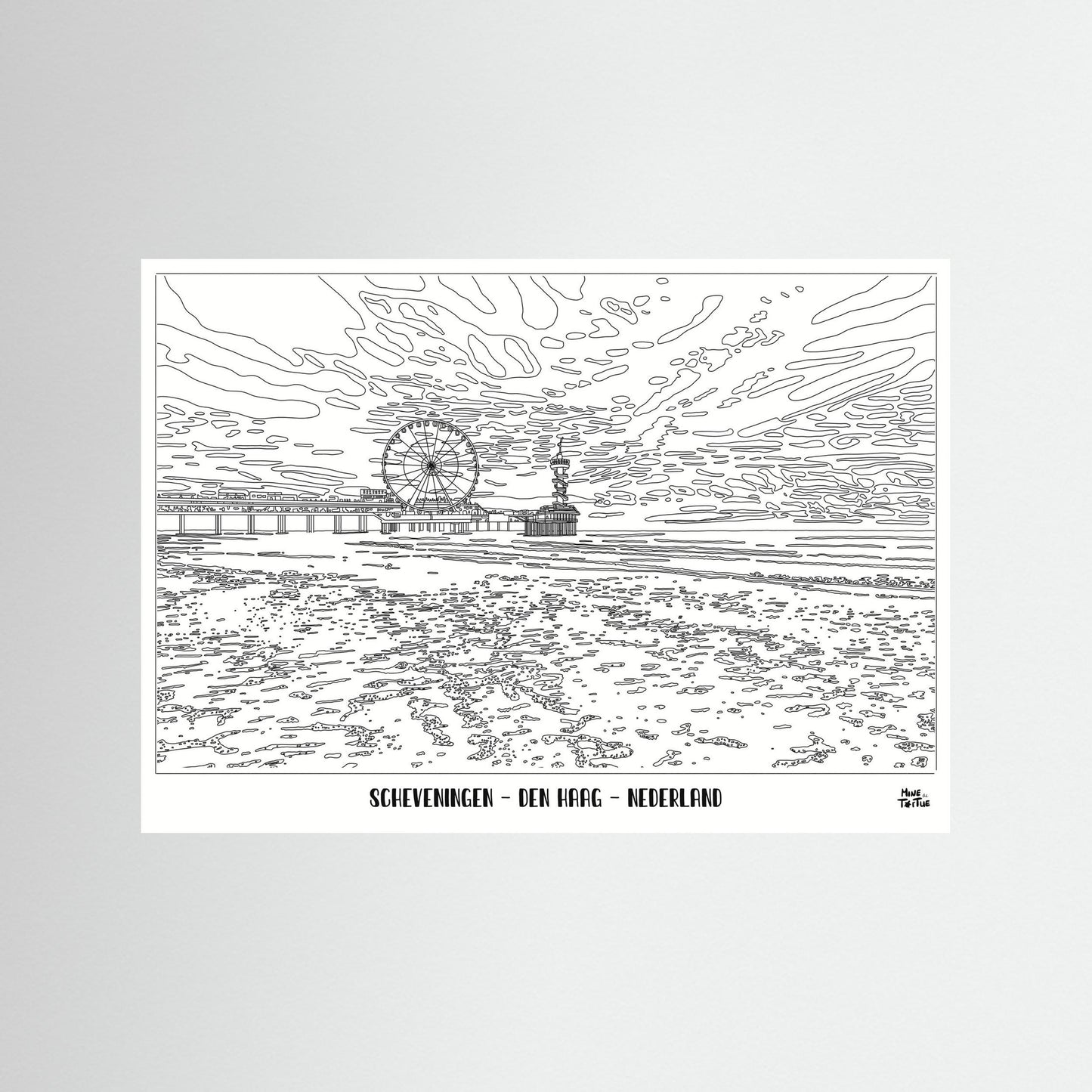 Poster Print ‘Scheveningen in Black & White’