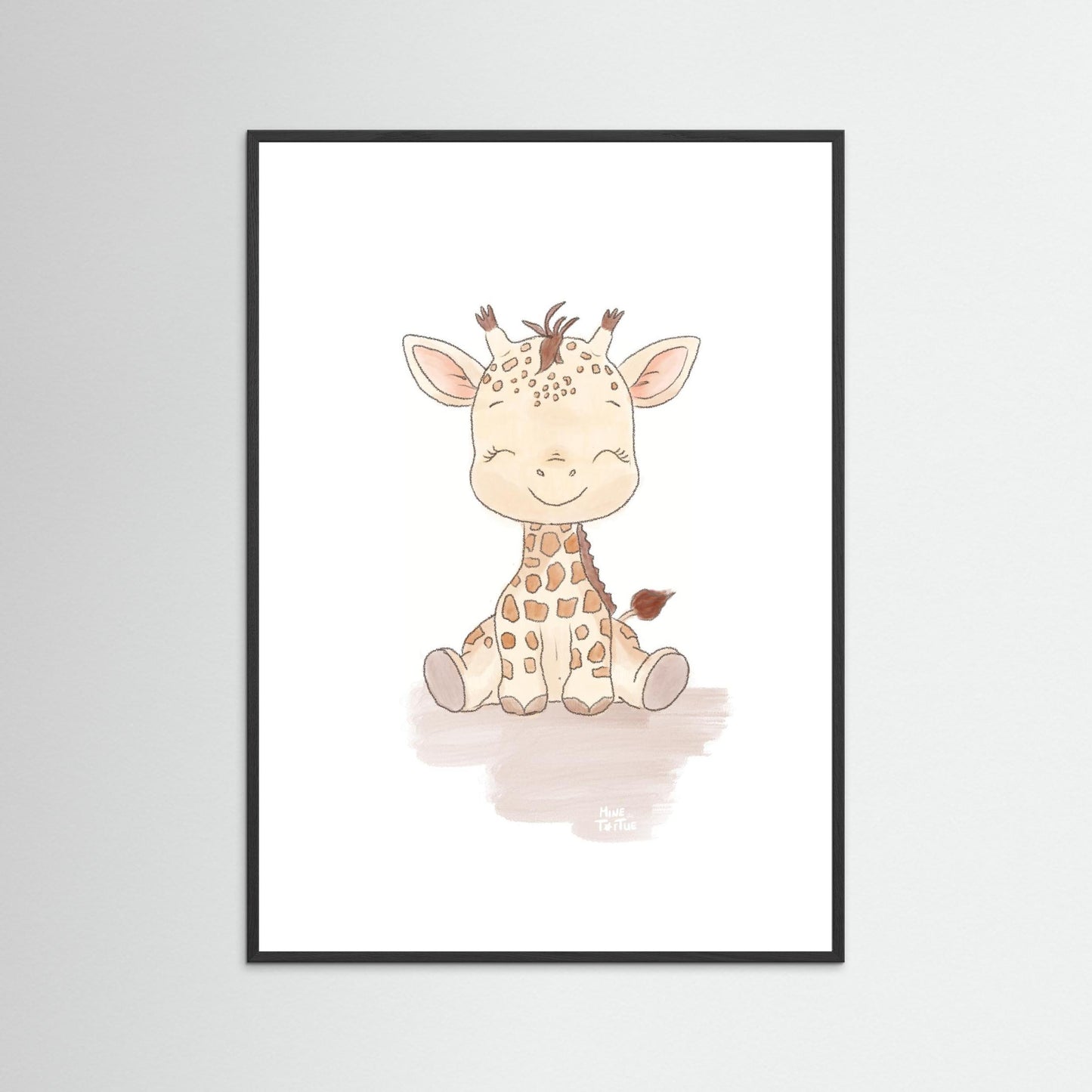Poster print ‘Baby Giraffe’