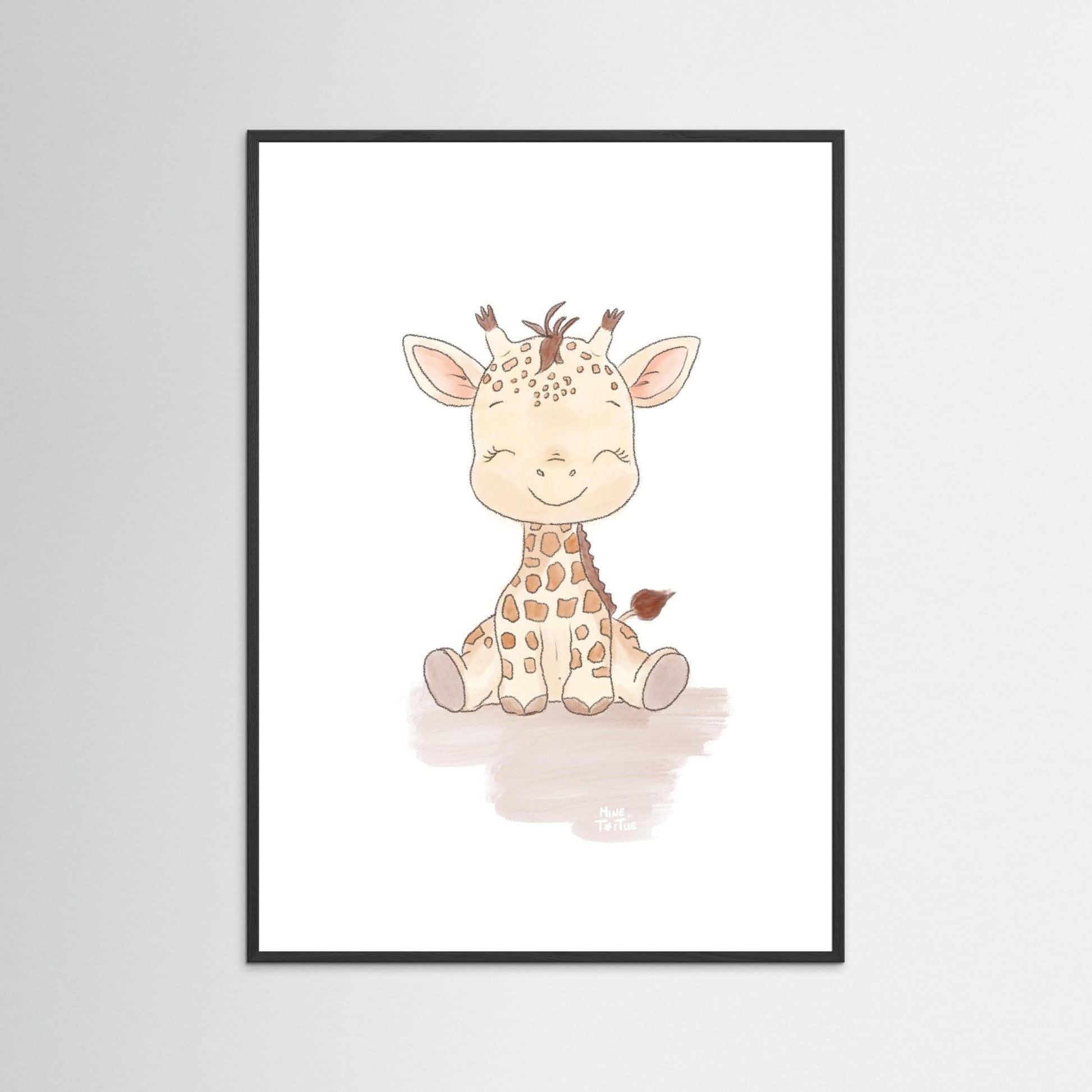Poster print ‘Baby Giraffe’