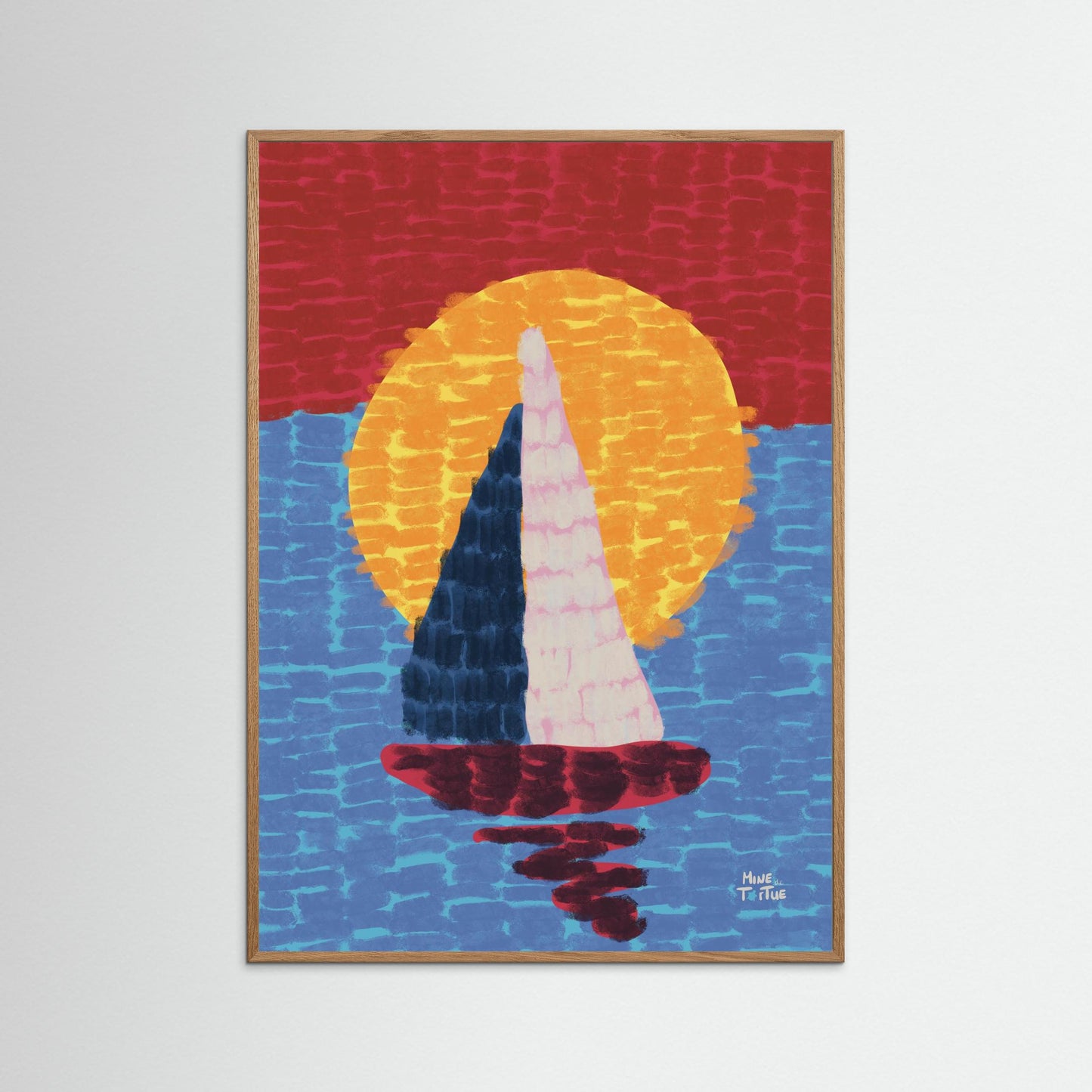 Poster ‘Boat at sunset’