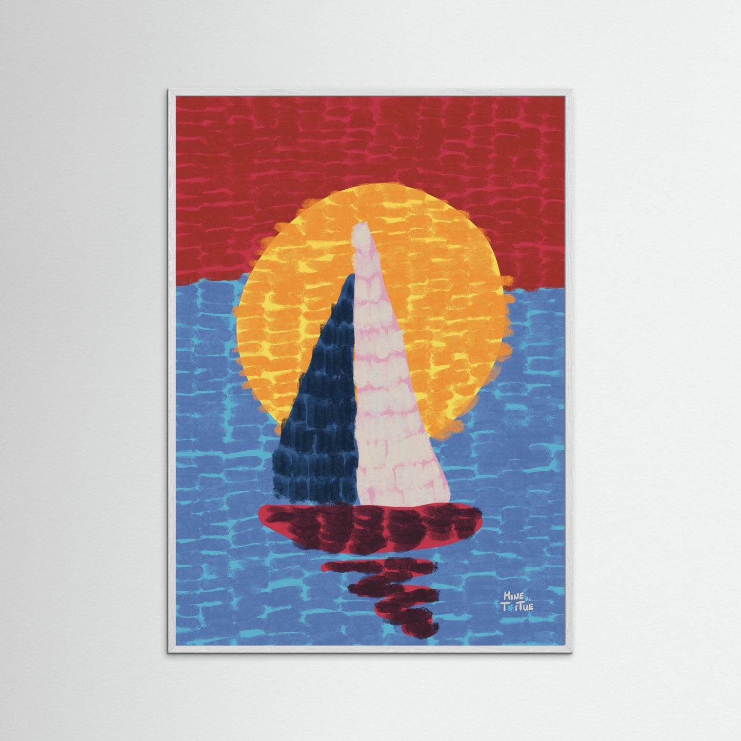 Poster ‘Boat at sunset’