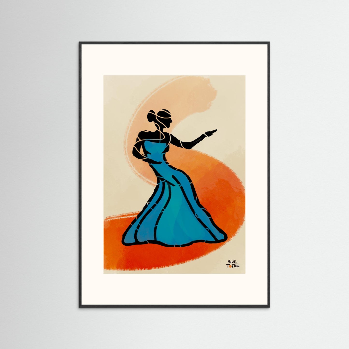 Poster print ‘Blue dress dancing’