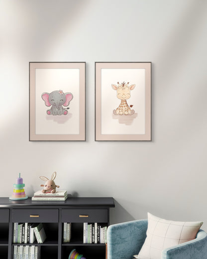 Poster print ‘Baby Giraffe’