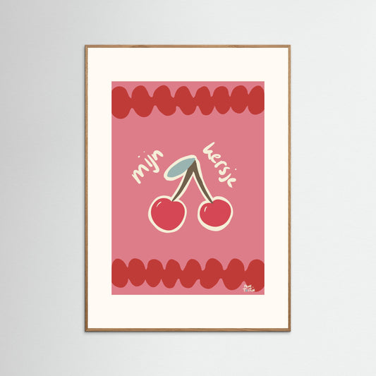 Poster print ‘Mijn kersje’ 