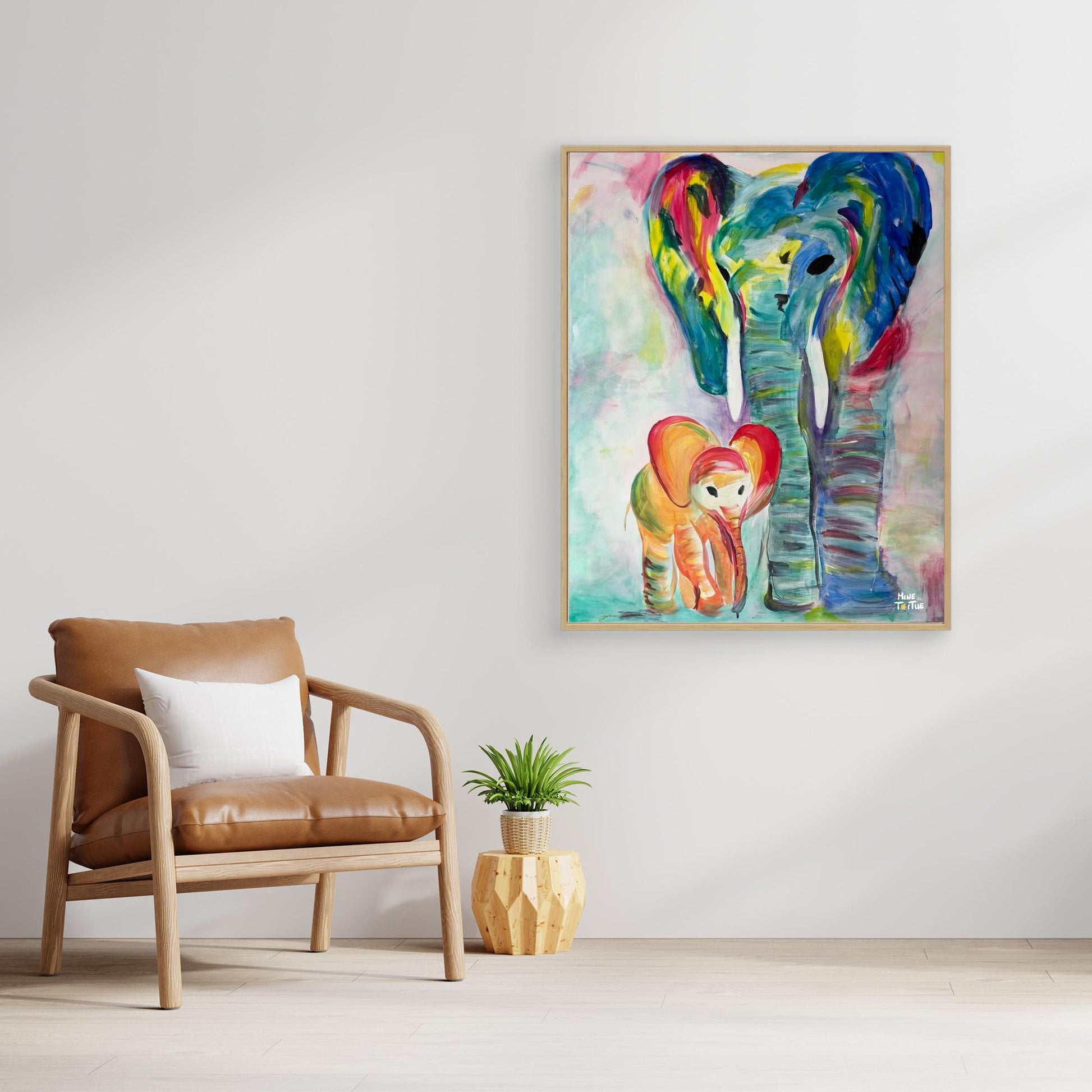 Canvas print ‘Elephant Love’ 