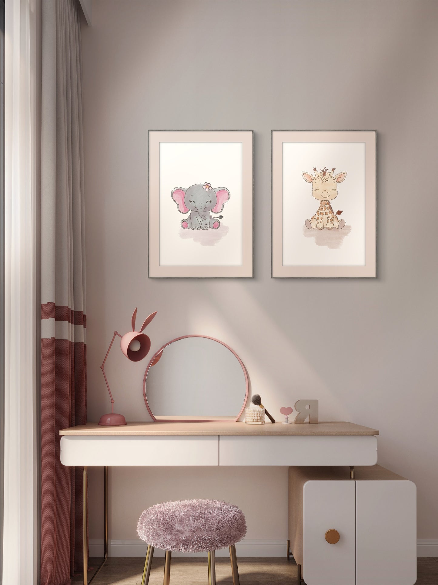 Poster print ‘Baby Giraffe’