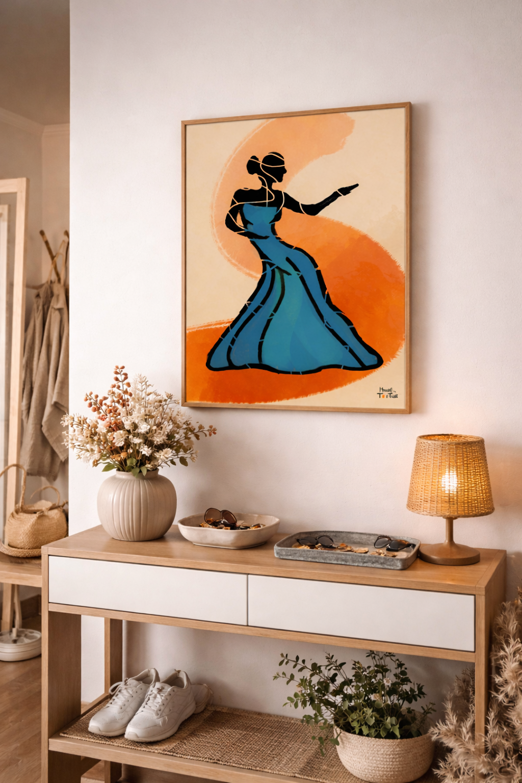 Canvas print ‘Blue dress dancing’