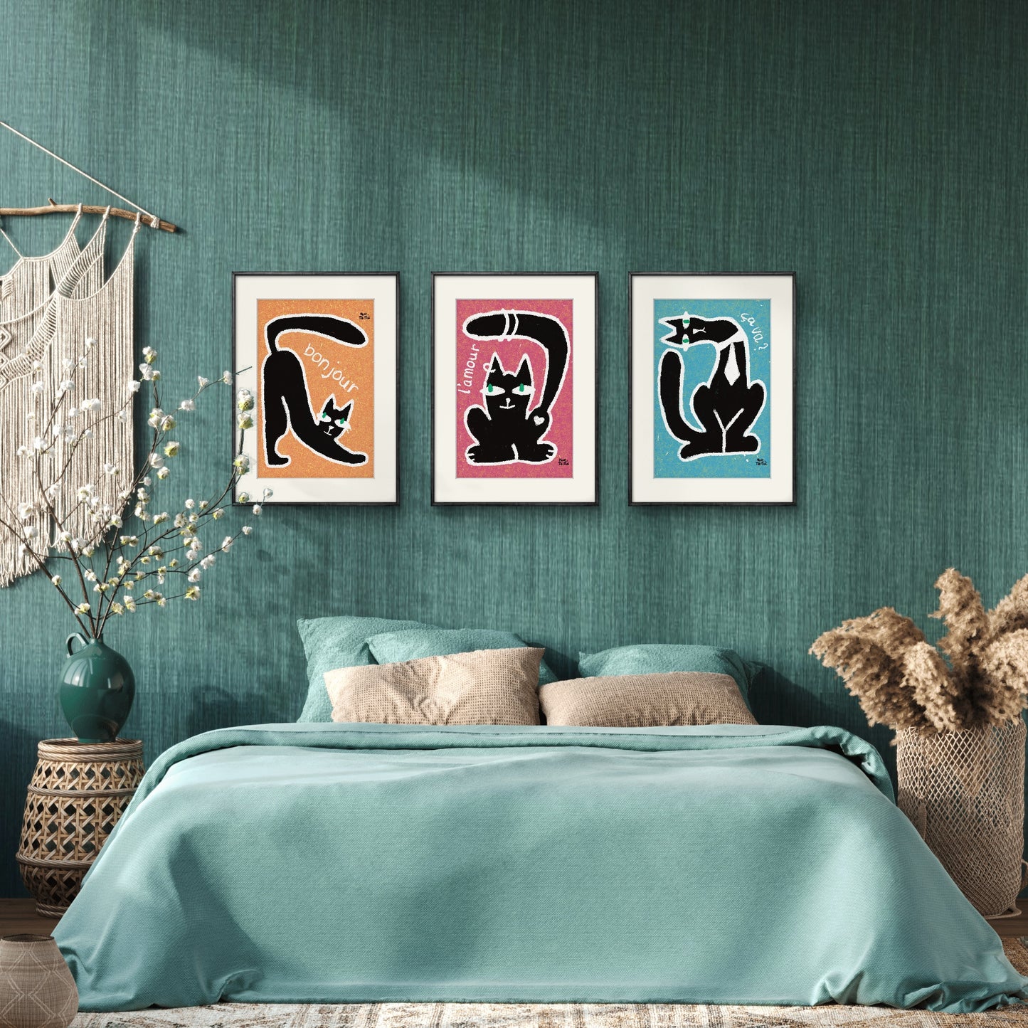 Poster print ‘Chatty Cat l’Amour’