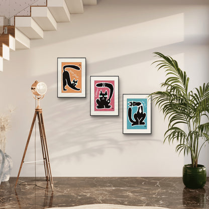 Poster print ‘Chatty Cat Ça Va?’