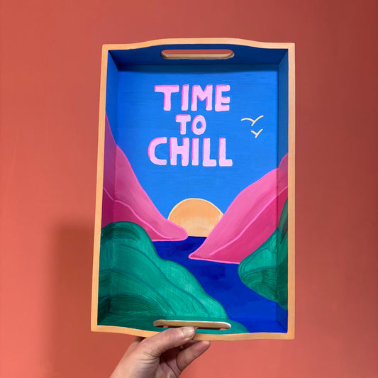 Bamboe design dienblad - Time to chill