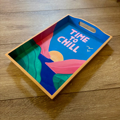Bamboe design dienblad - Time to chill