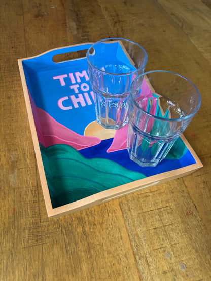 Bamboe design dienblad - Time to chill