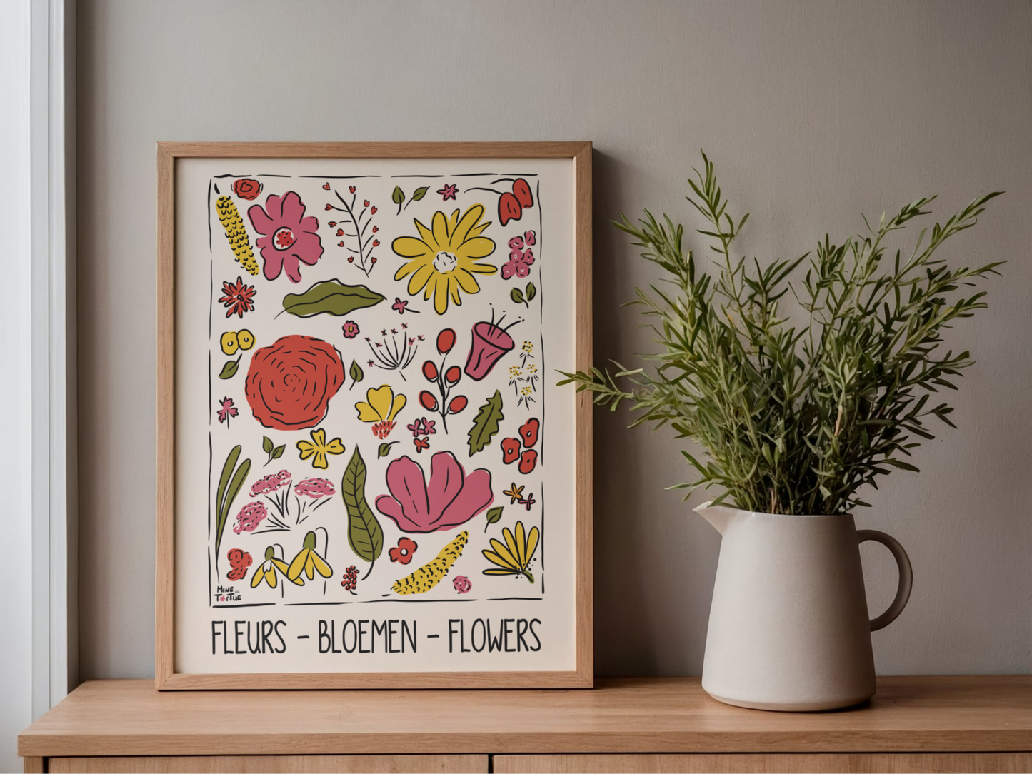 Poster 'Bloemen'