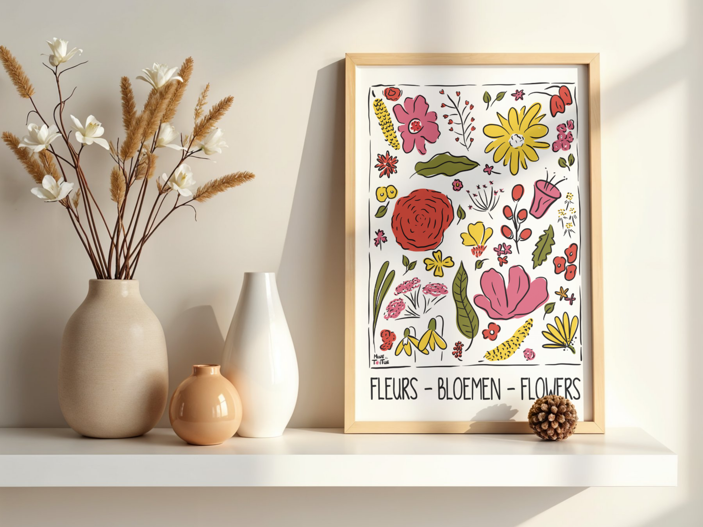 Poster 'Bloemen'
