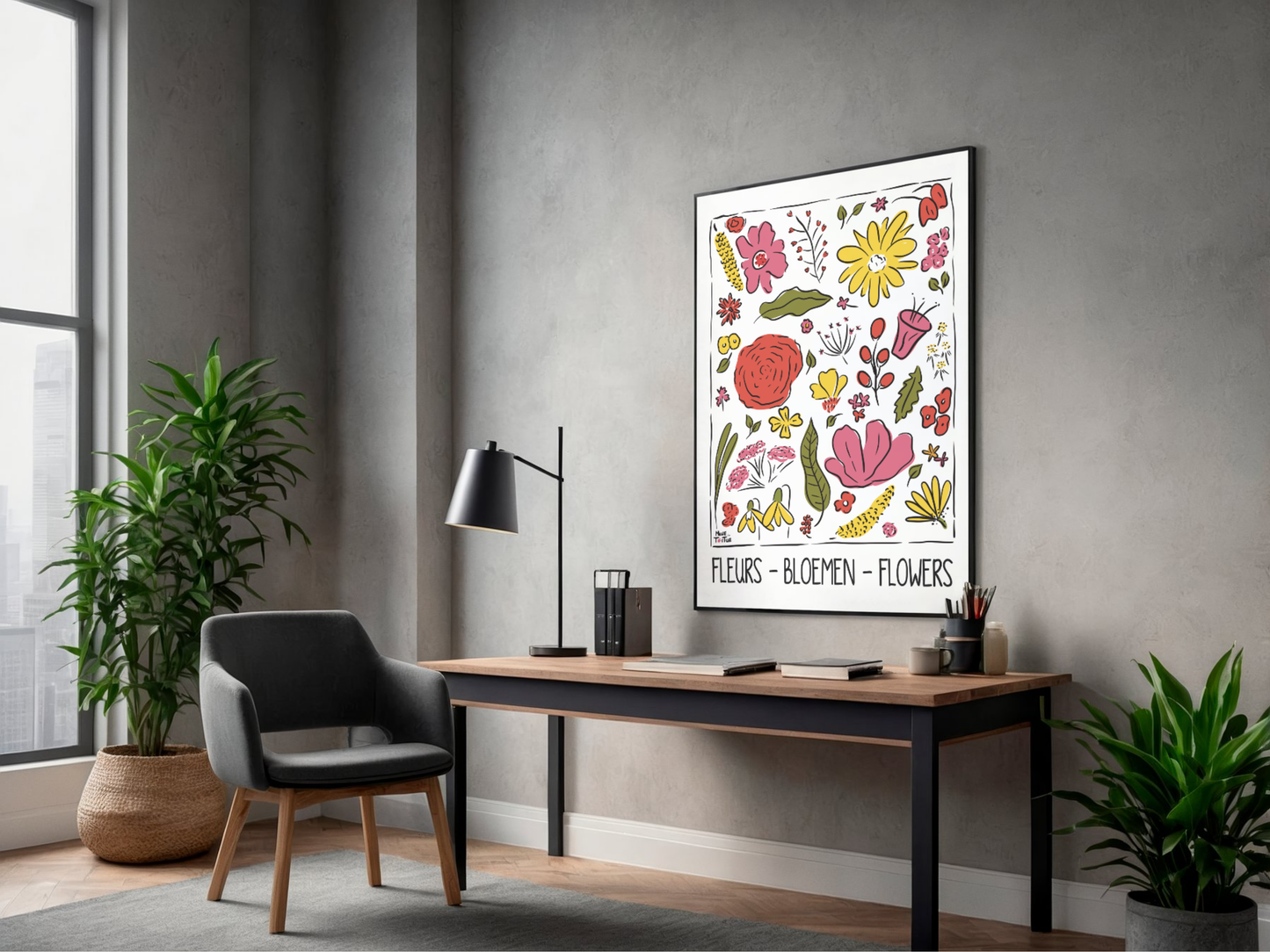 Poster 'Bloemen'
