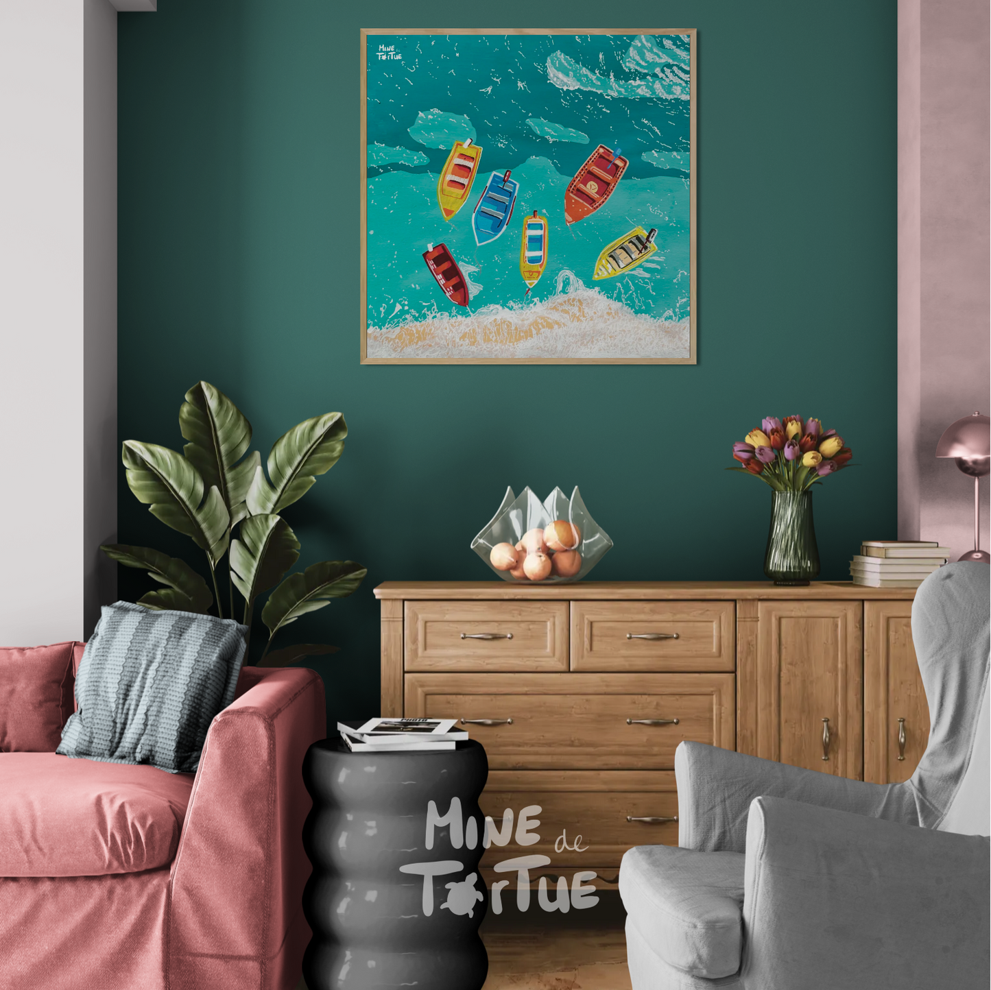 Canvas print ‘Floating boats’