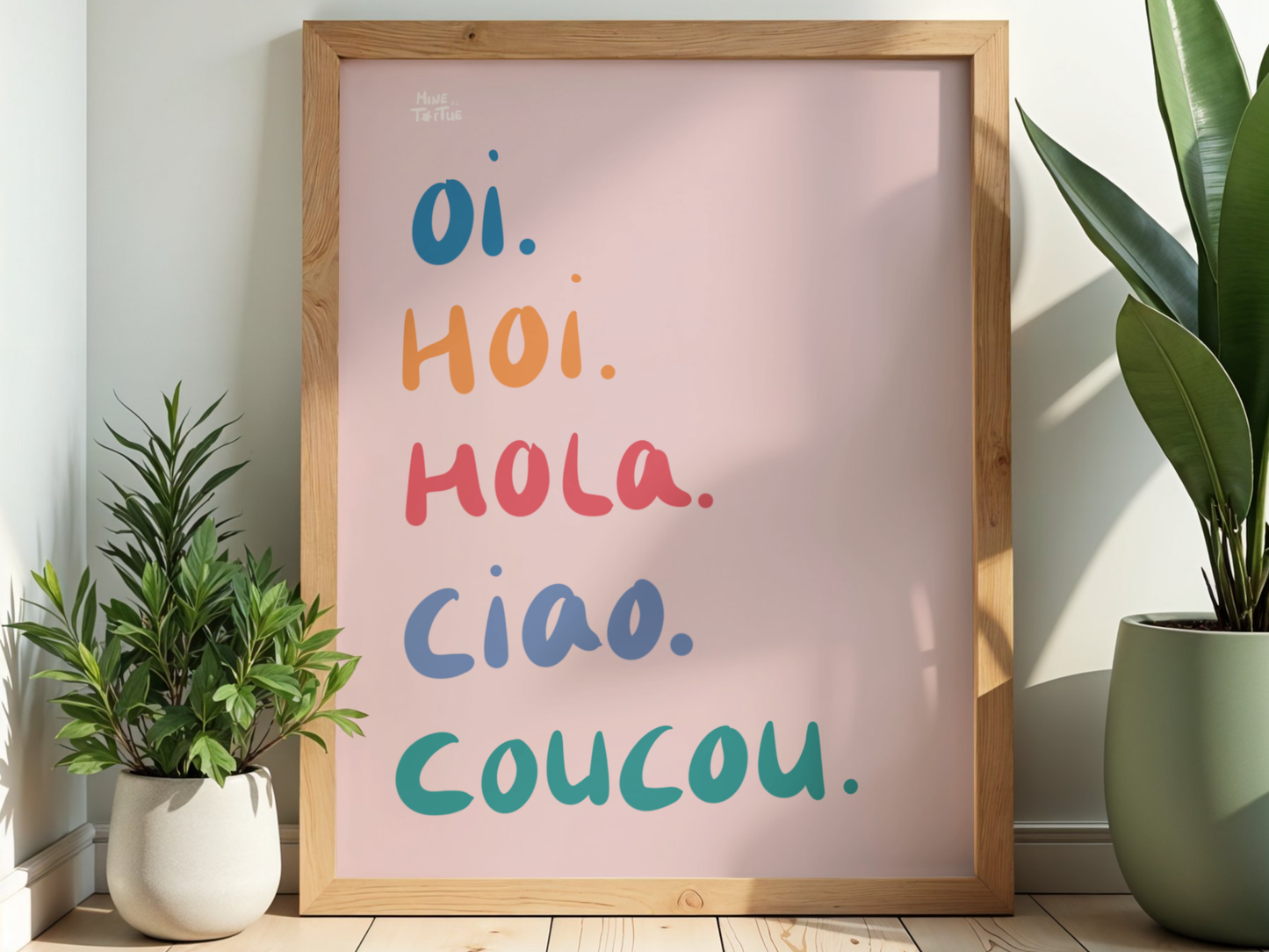 Poster 'Hallo, hoi, hola, ciao, bonjour'