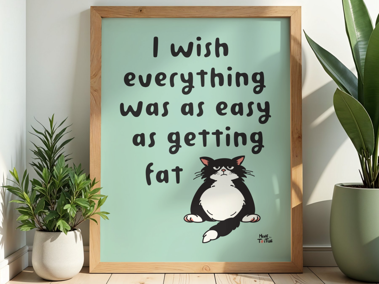 Poster 'Easy as getting fat' - groen