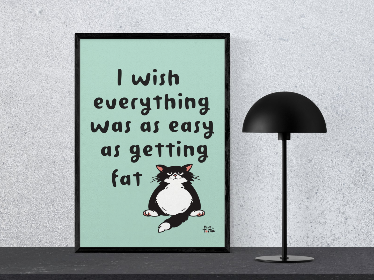 Poster 'Easy as getting fat' - groen