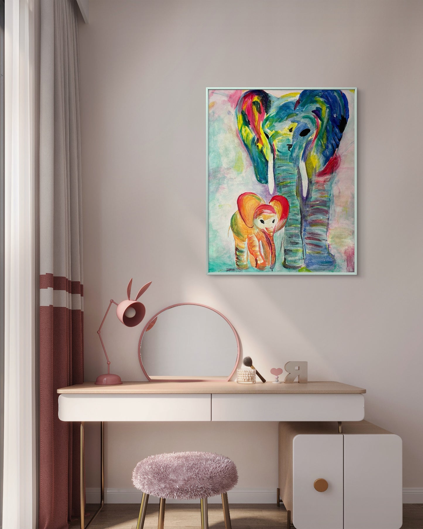 Canvas print ‘Elephant Love’