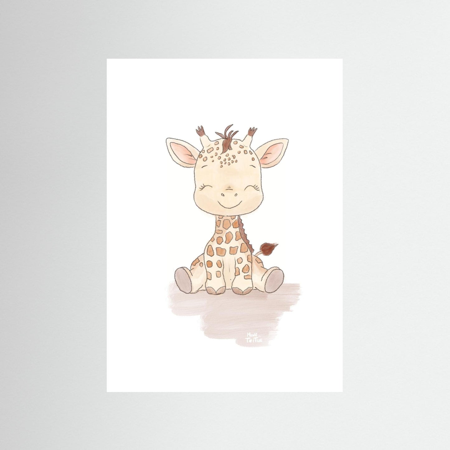Poster print ‘Baby Giraffe’