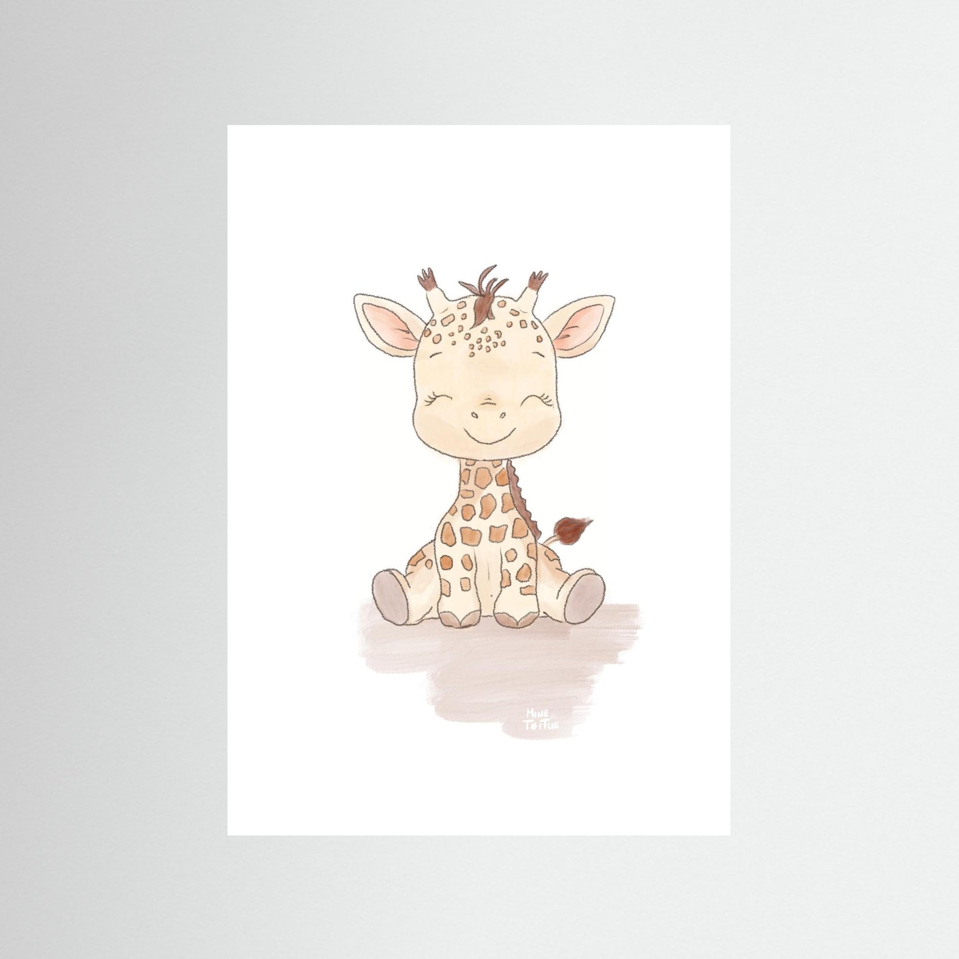 Poster print ‘Baby Giraffe’