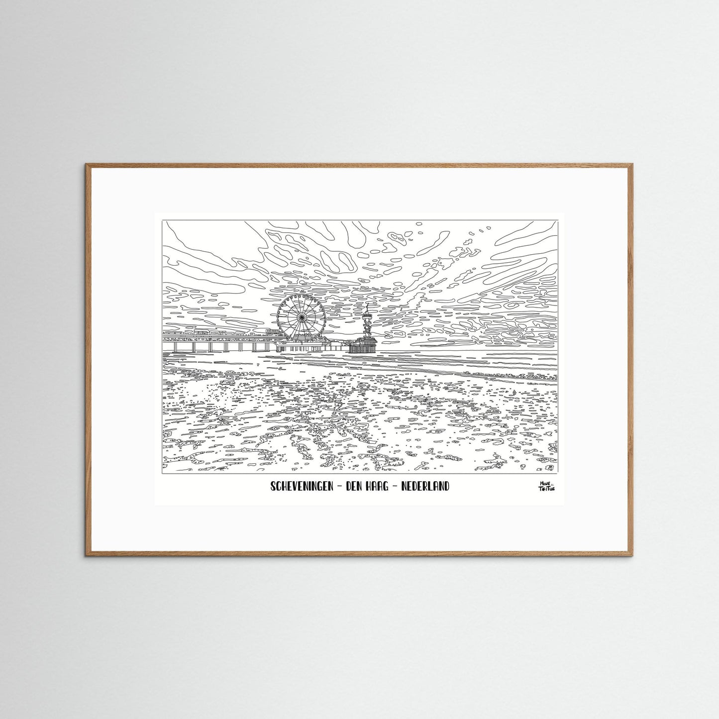 Poster Print ‘Scheveningen in Black & White’