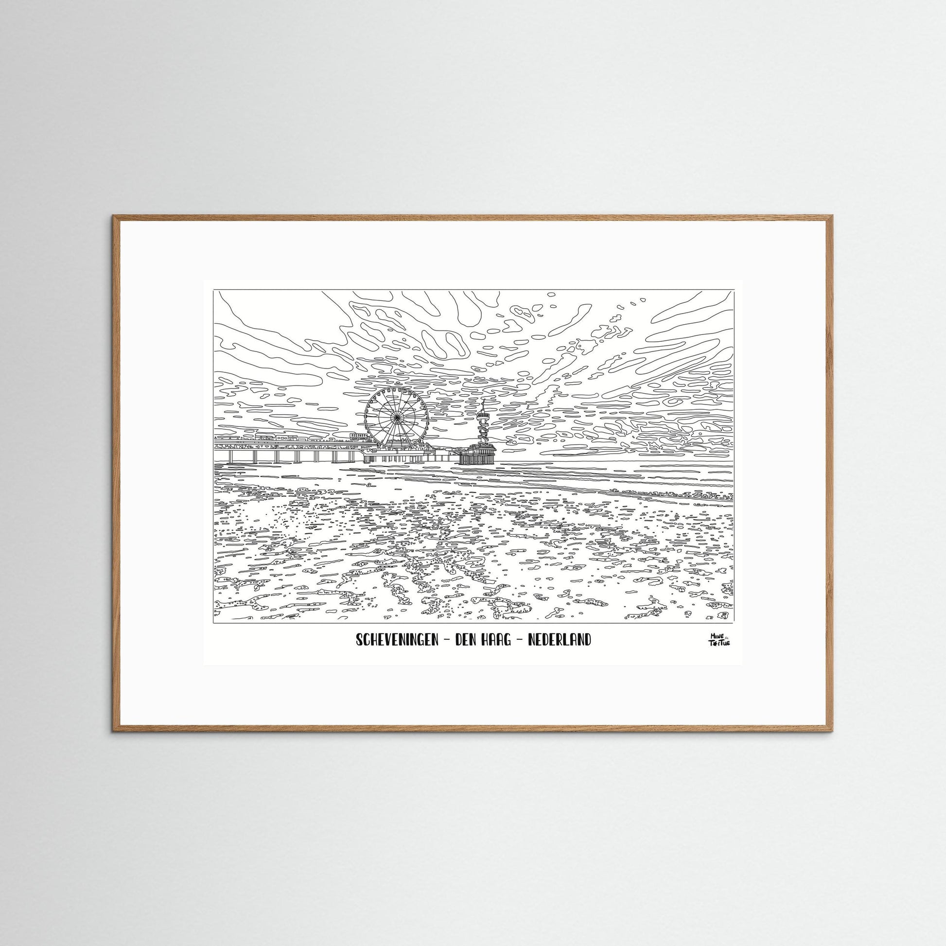 Poster Print ‘Scheveningen in Black & White’