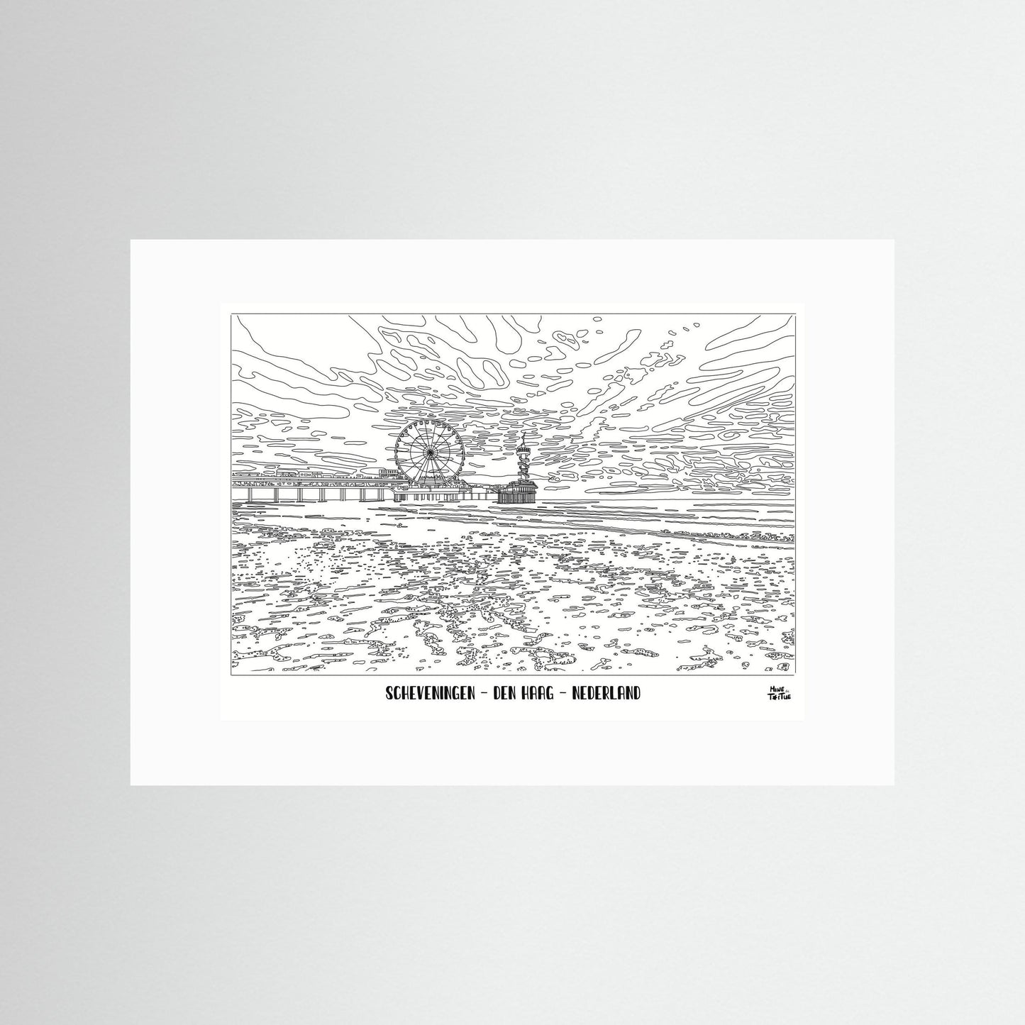 Poster Print ‘Scheveningen in Black & White’