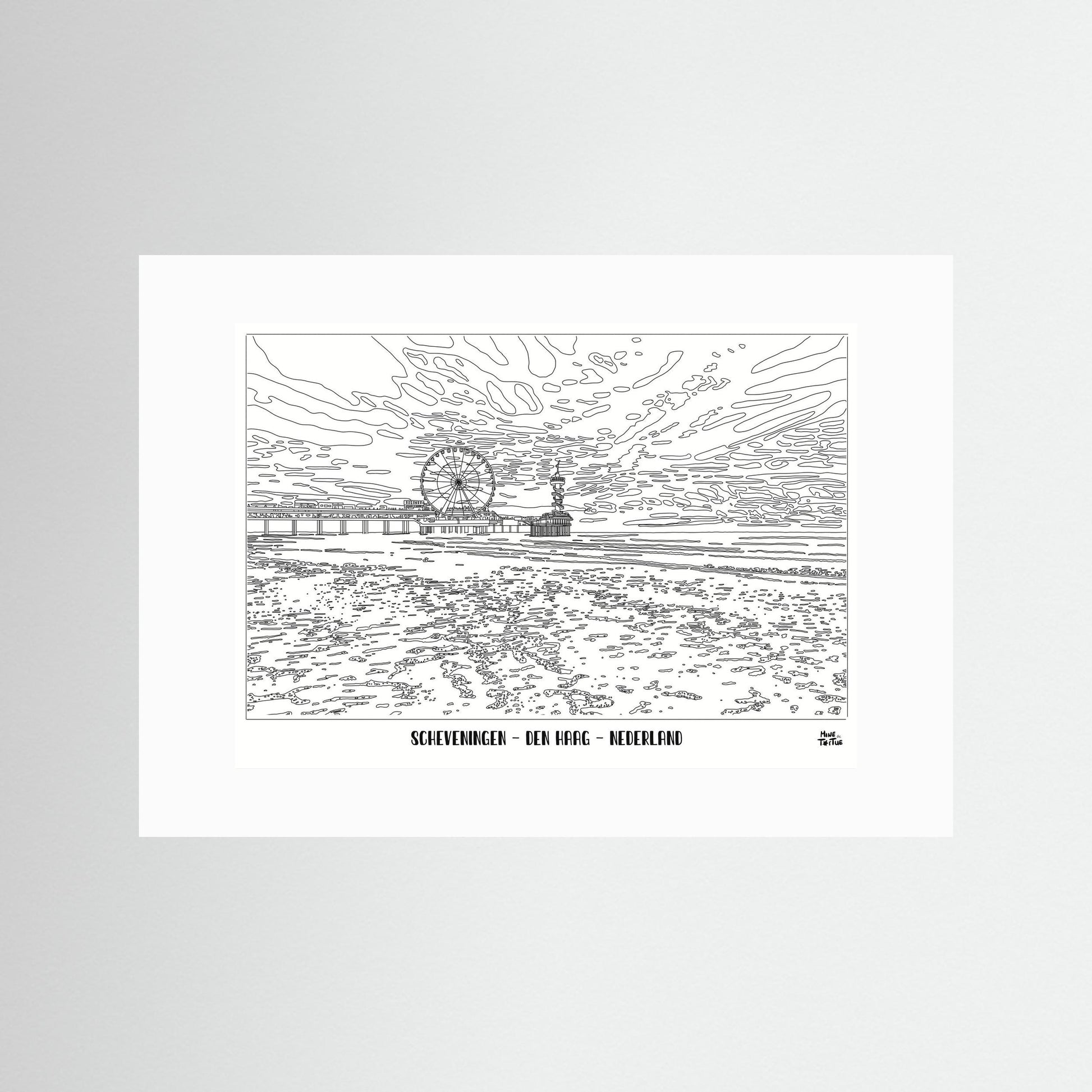 Poster Print ‘Scheveningen in Black & White’