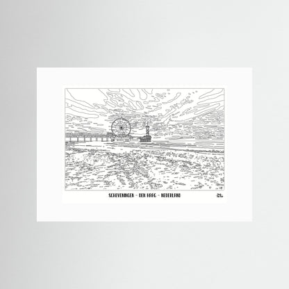 Poster Print ‘Scheveningen in Black & White’
