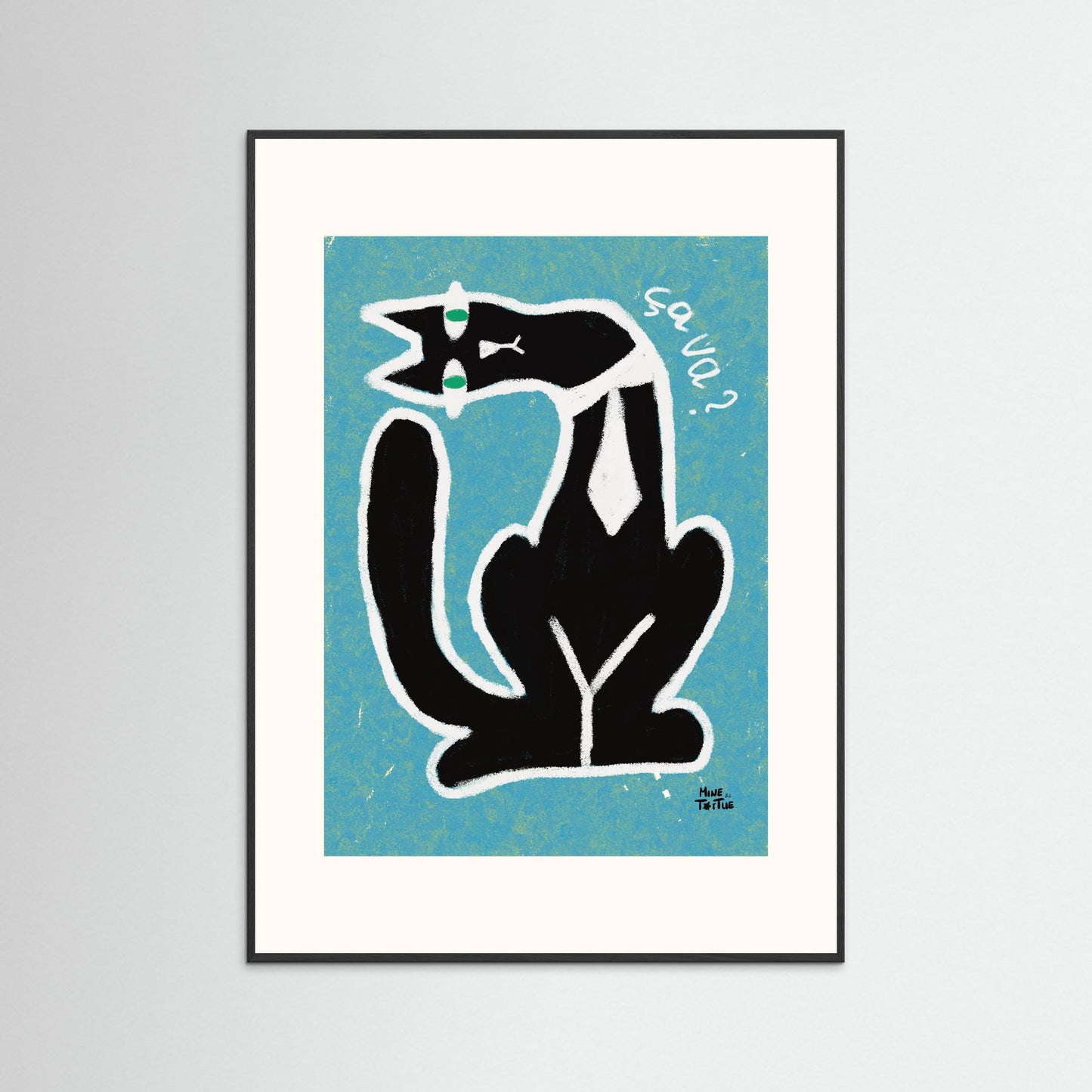 Poster print ‘Chatty Cat Ça Va?’