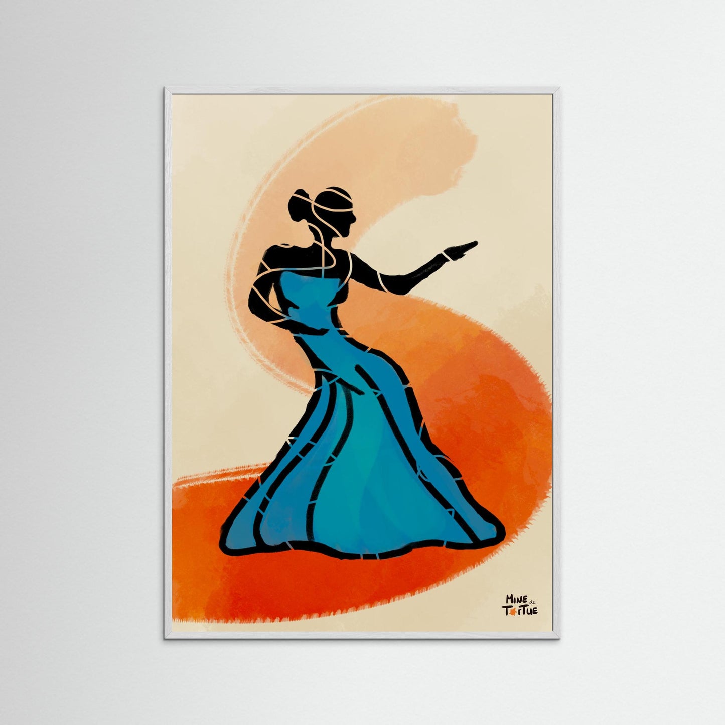 Poster print ‘Blue dress dancing’
