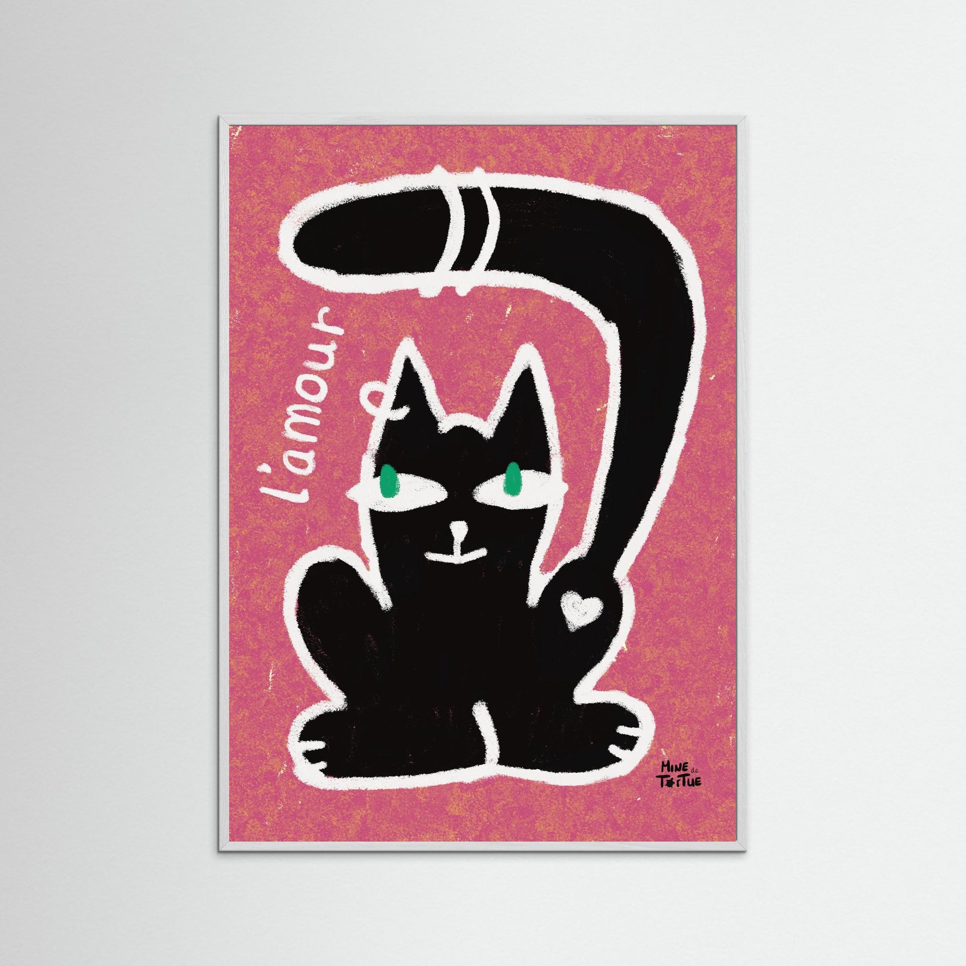 Poster print ‘Chatty Cat l’Amour’ 