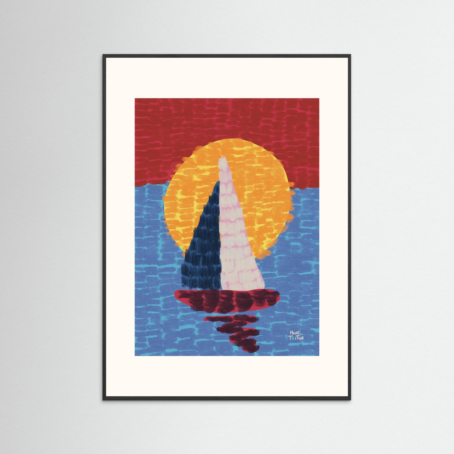 Poster ‘Boat at sunset’