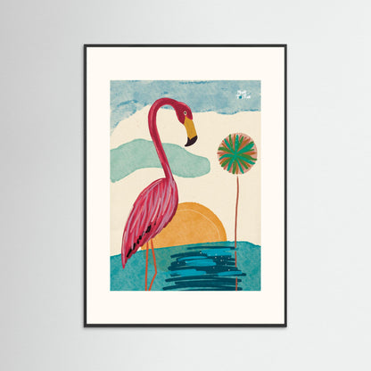 Poster Print ‘Flamingo’