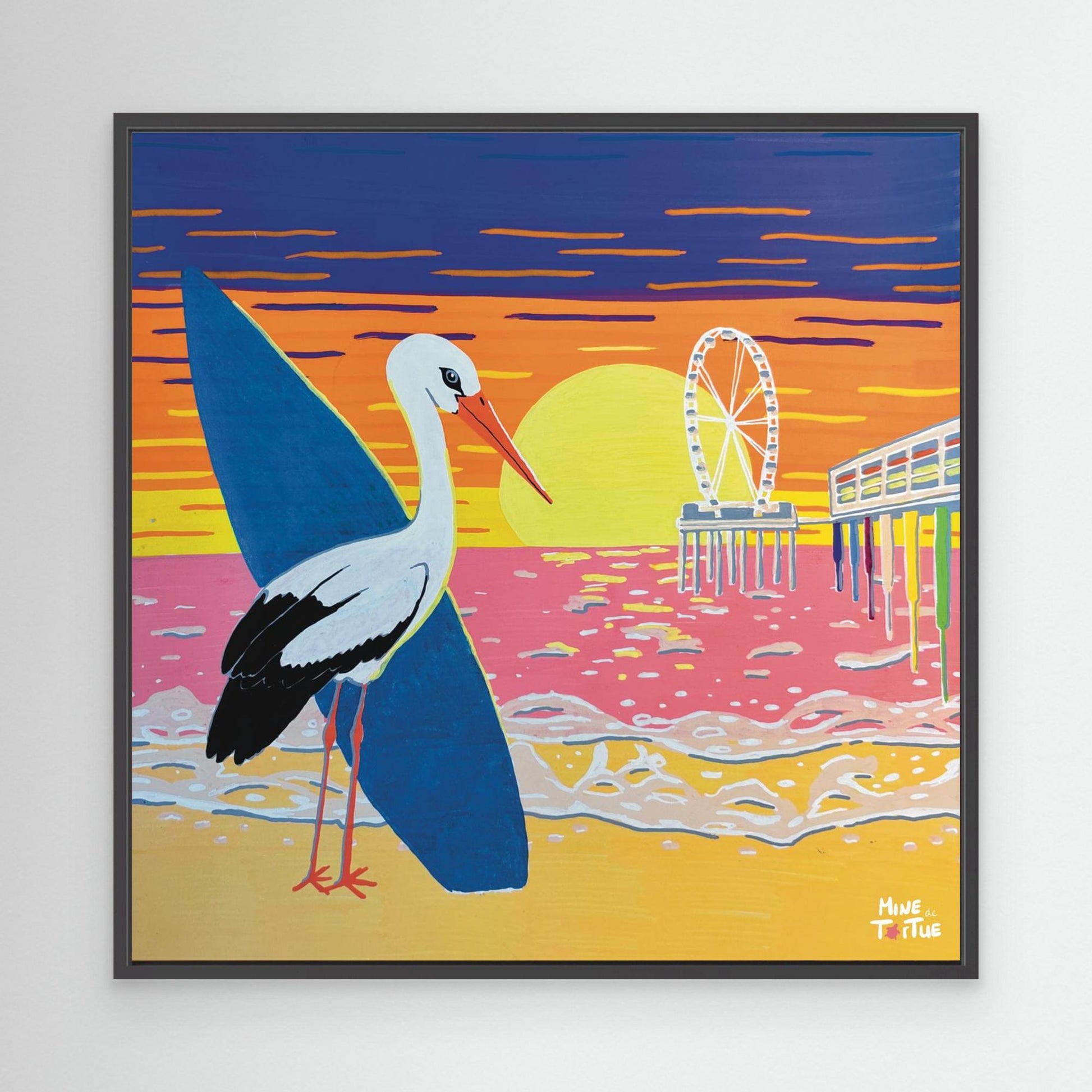 Canvas print ‘Surfing Stork Scheveningen’ 