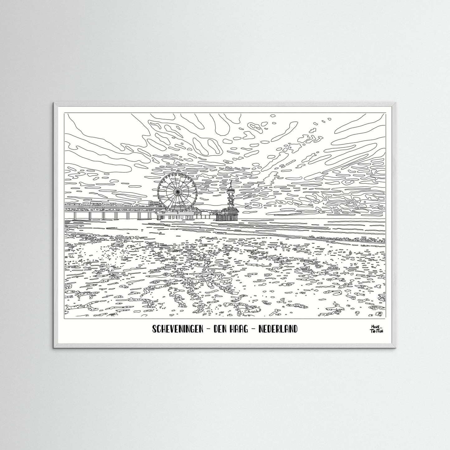 Poster Print ‘Scheveningen in Black & White’