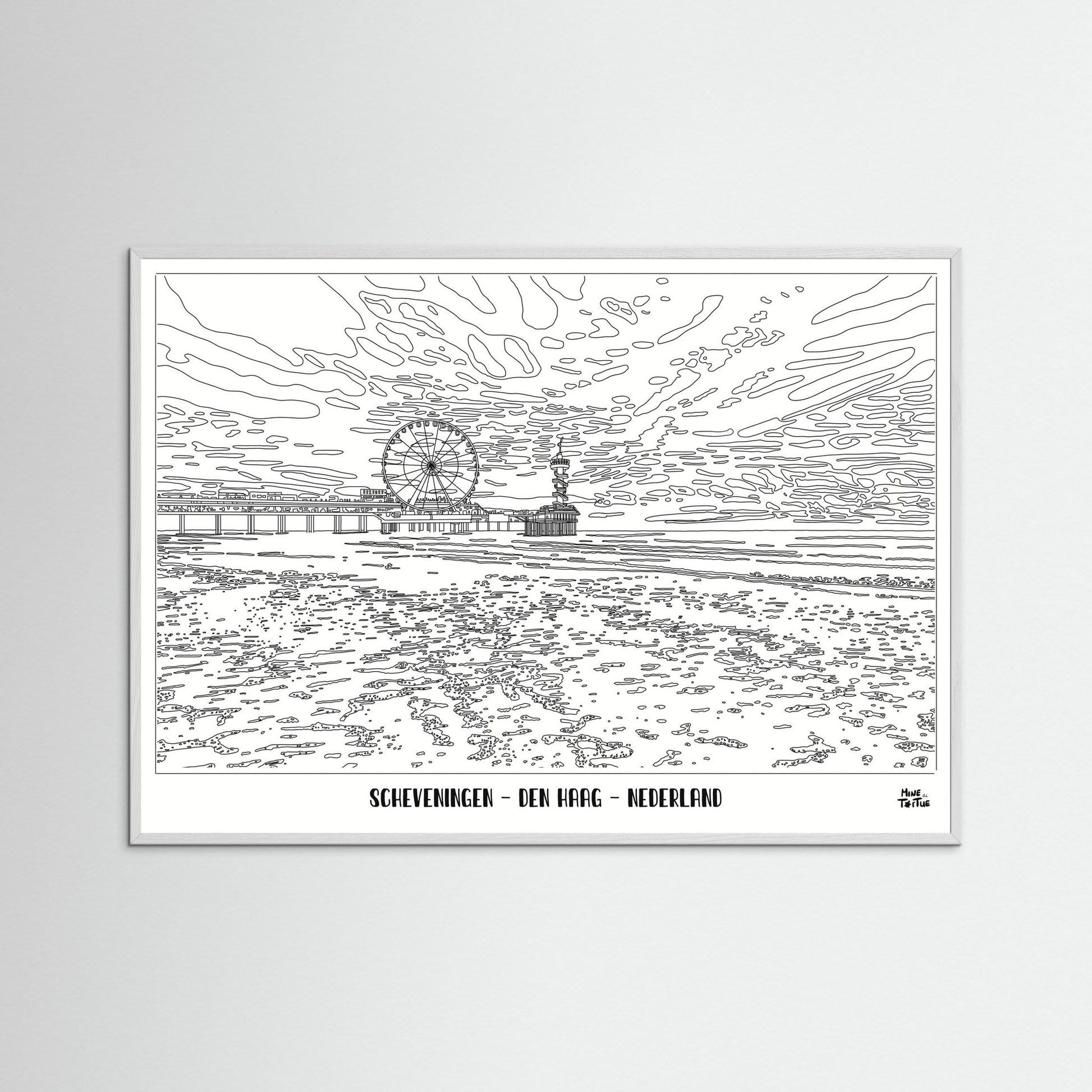 Poster Print ‘Scheveningen in Black & White’
