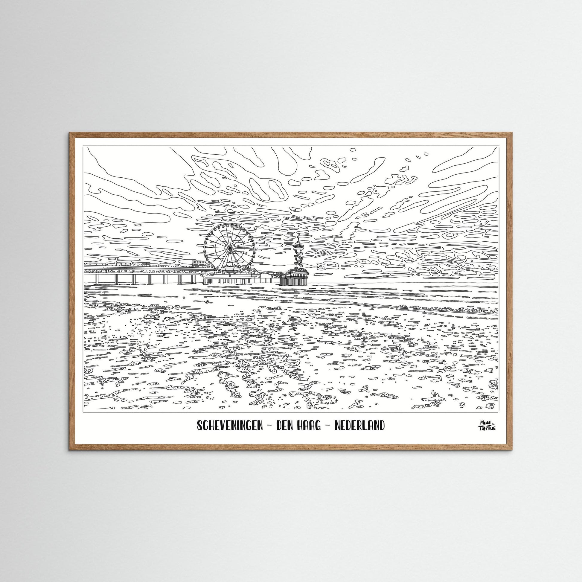 Poster Print ‘Scheveningen in Black & White’