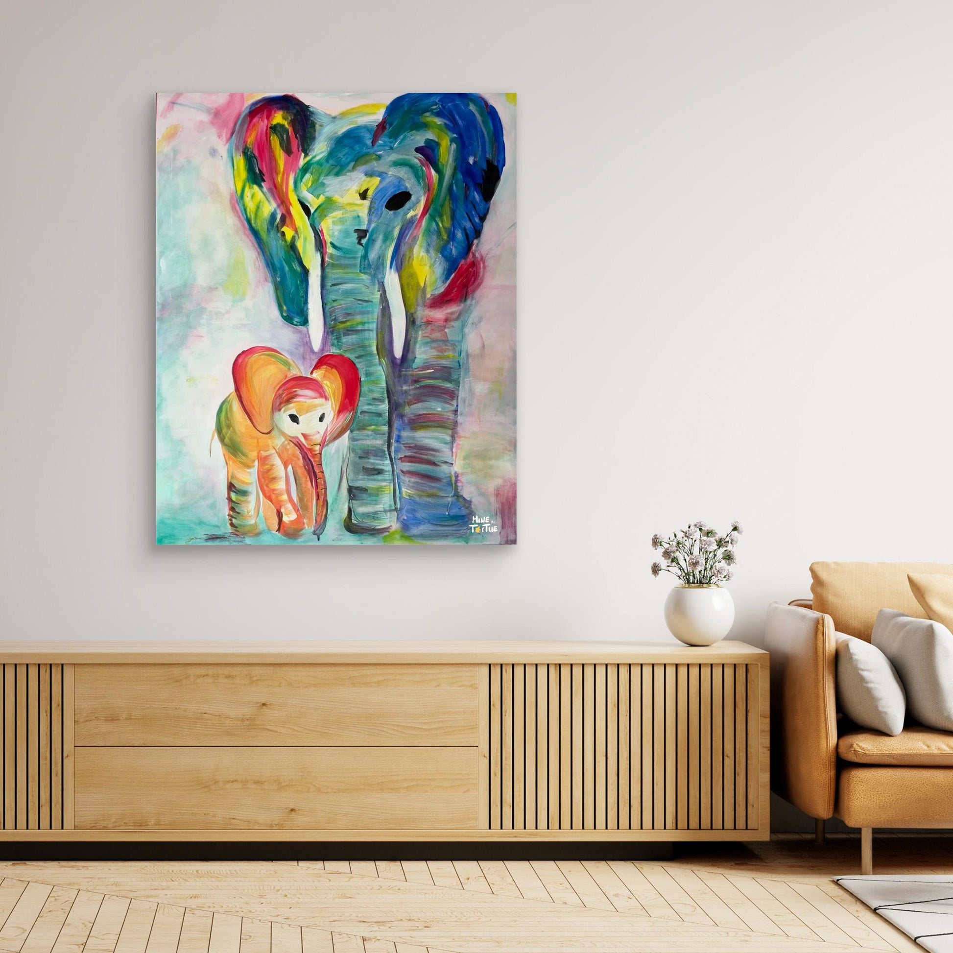 Canvas print ‘Elephant Love’ 