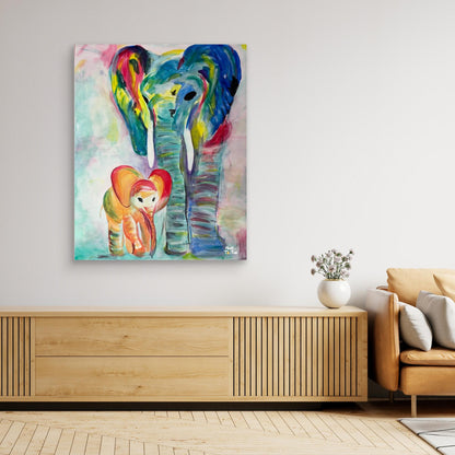 Canvas print ‘Elephant Love’ 