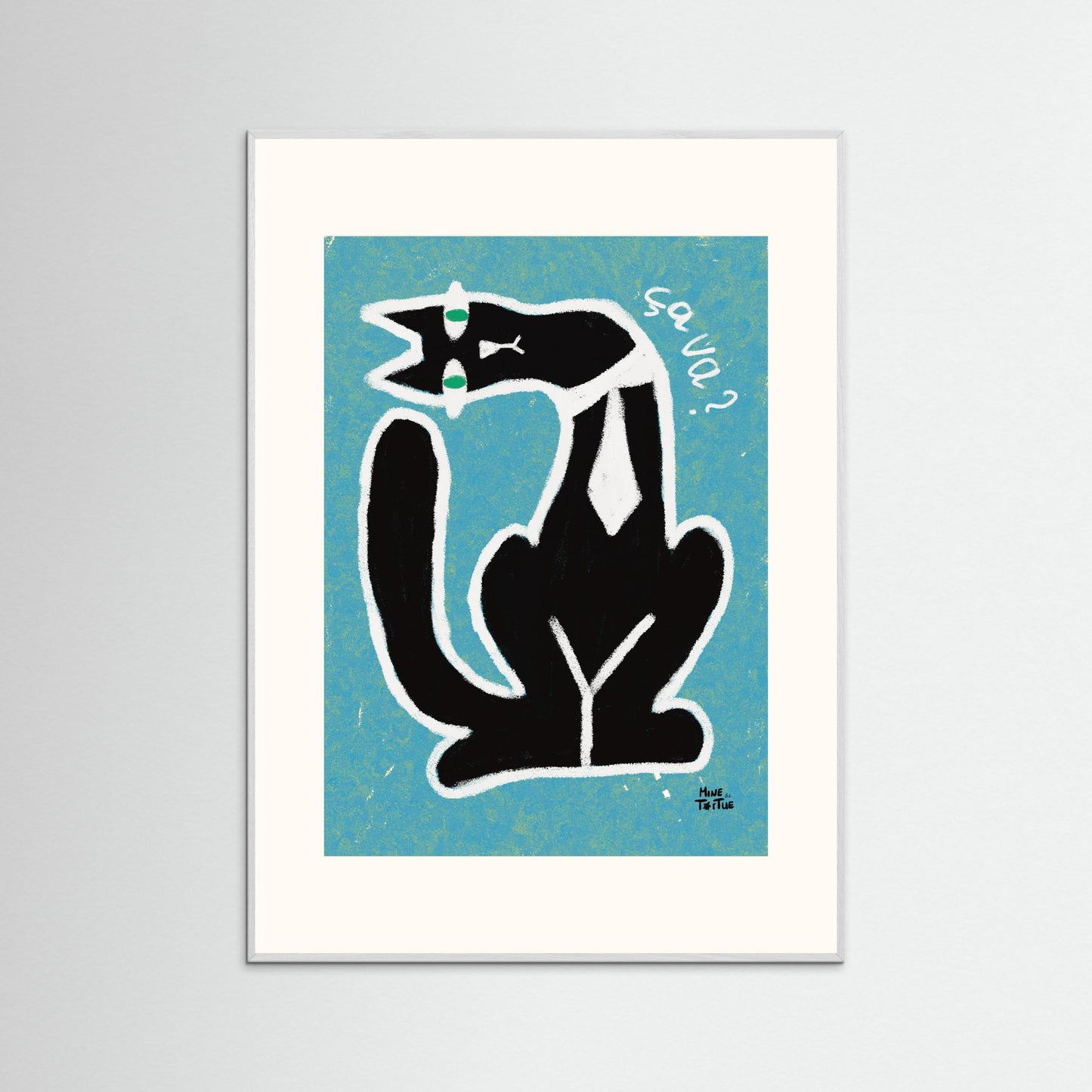 Poster print ‘Chatty Cat Ça Va?’