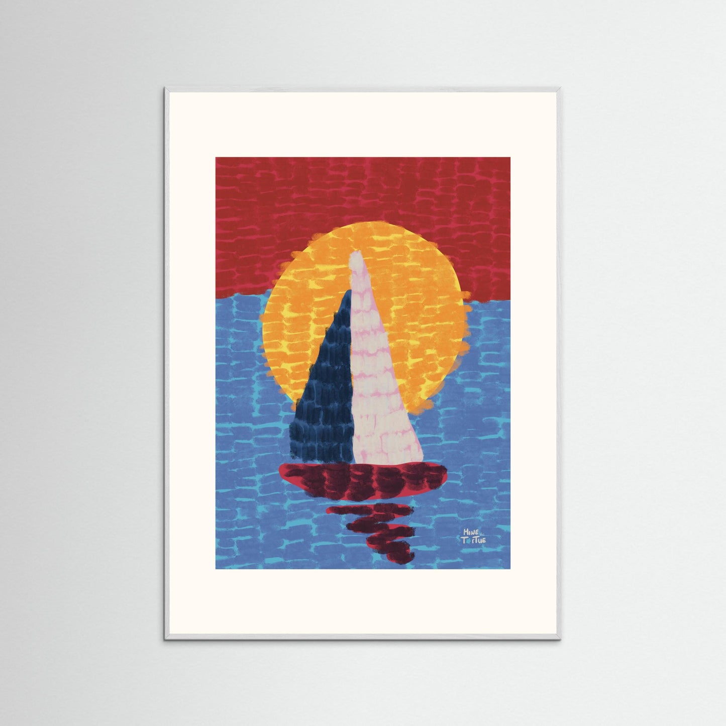 Poster ‘Boat at sunset’