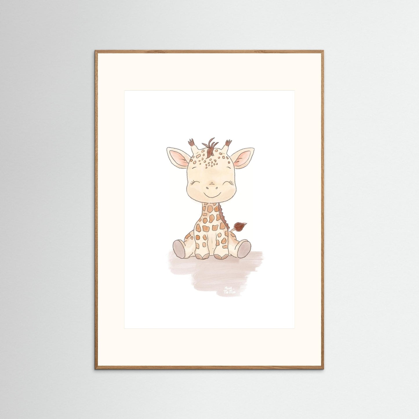 Poster print ‘Baby Giraffe’