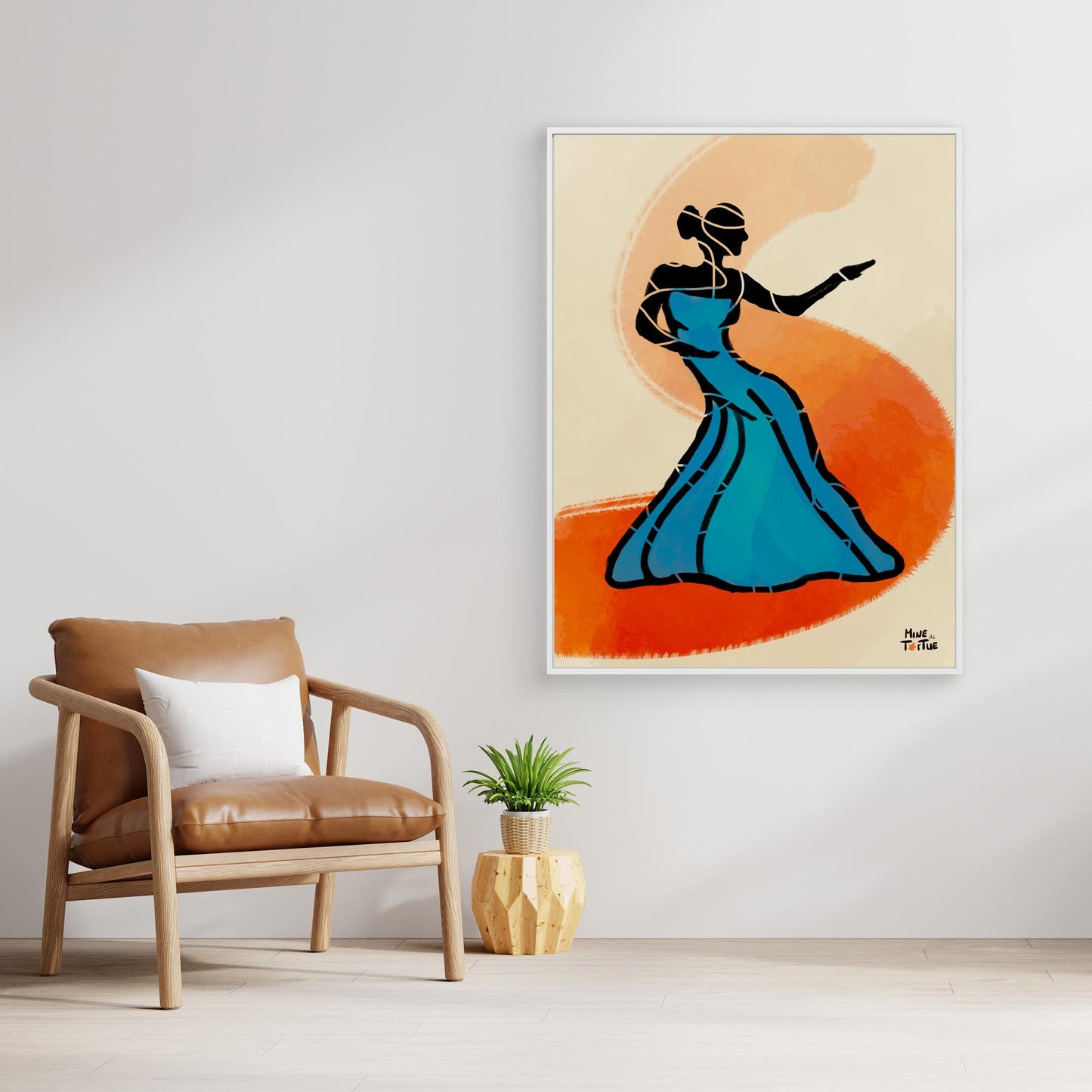 Canvas print ‘Blue dress dancing’
