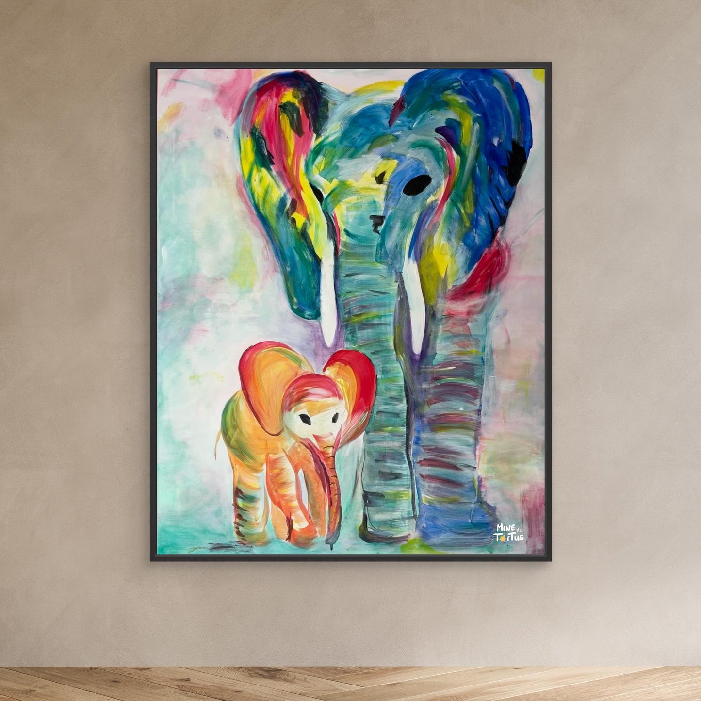 Canvas print ‘Elephant Love’ 