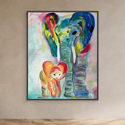 Canvas print ‘Elephant Love’ 